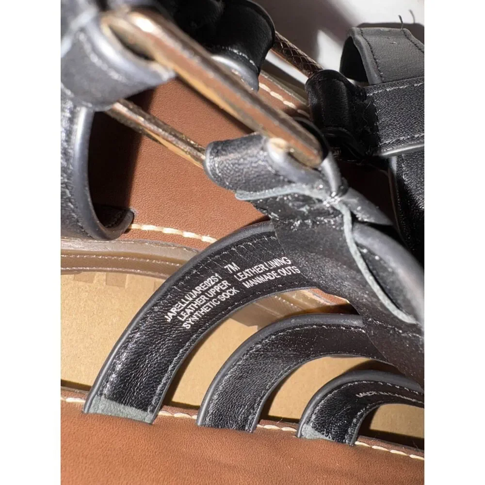 Steve Madden Jarelli Black Leather Sandals - Picture 5 of 5